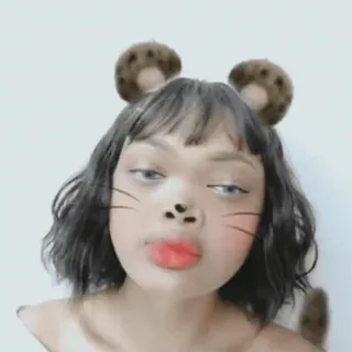 🙄 кот, уши, лицо, фильтр, милый, животное telegram sticker