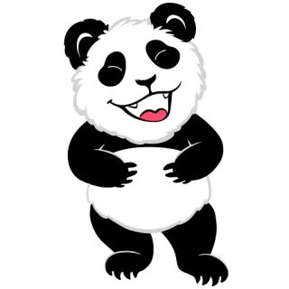 😆 Panda, Słodki, Kreskówka, Zwierzę, Niedźwiedź telegram sticker