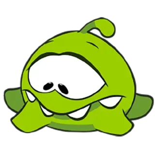 😞 Om Nom Cut the Rope Om Nom, Cut the Rope, vert, monstre, dessin animé telegram sticker
