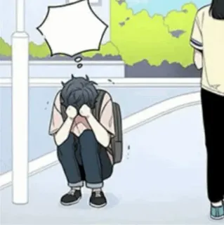 🤦‍♂️ triste, llorando, molesto, emocional, adolescente, joven, solo telegram sticker