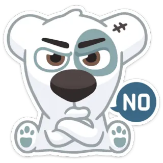 🙅‍♂️ NO perro, dibujos animados, animal, no, rechazo telegram sticker