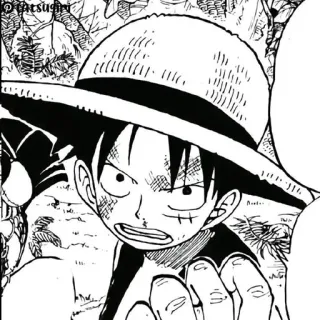 😡 Monkey D. Luffy One Piece Anime, Manga, Luffy, One Piece, Chapeau de paille, Pirate, Personnage telegram sticker