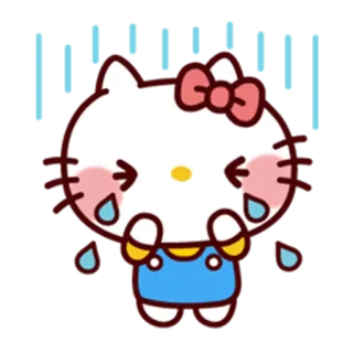 😭 Hello Kitty Hello Kitty, Sanrio, cute, kawaii, cat, crying, sad telegram sticker