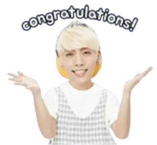 🙌 congratulations! parabéns, celebração, pessoa, sorriso telegram sticker