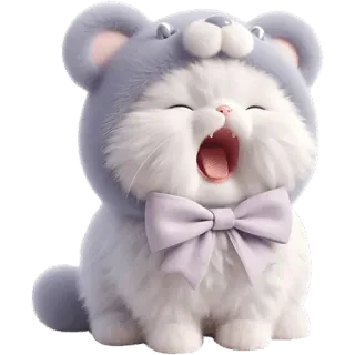 😫 gato, gatito, lindo, animal, lazo, mamífero, peludo telegram sticker