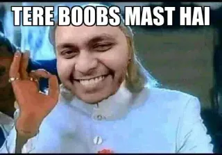 🤔 TERE BOOBS MAST HAI 宝莱坞, 印度, 喜剧 telegram sticker
