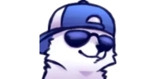 😎 chó, nhãn dán, kính râm, mũ telegram sticker