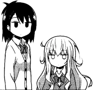 😶 anime, manga, cartoon, cute, girls, characters telegram sticker