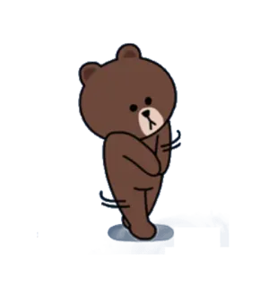 😌 Brown Bear ours, mignon, animal, personnage whatsapp sticker