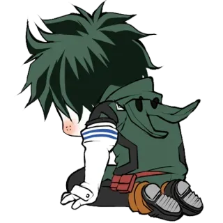 ☹️ Izuku Midoriya My Hero Academia Izuku Midoriya, Deku, My Hero Academia, Anime, Manga, Traurig, Weinend telegram sticker