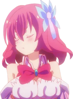 😤 Stephanie Dola No Game No Life anime, pelo rosa, Stephanie Dola, No Game No Life, lindo, dibujos animados whatsapp sticker
