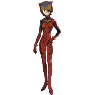 😼 Asuka Langley Evangelion anime, manga, red, character, girl telegram sticker
