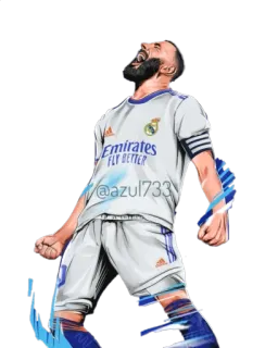🧔‍♂️ @azul733 bóng đá, cầu thủ, Real Madrid, thể thao, Benzema telegram sticker