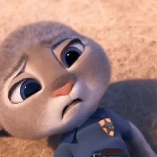 π Judy Hopps Zootopia sad, judy hopps, zootopia, rabbit, cartoon telegram sticker