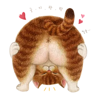 ❤️ 귀엽다 ㅠ 고양이, 귀여운, 동물, 스티커 telegram sticker