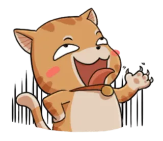 😛 Katze, Cartoon, Sticker, lustig, süß telegram sticker