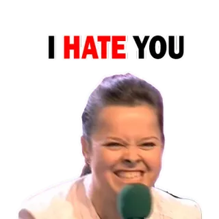 😅 I HATE YOU ненависть, злой, неприязнь, выражение, лицо whatsapp sticker