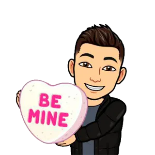💏 BE
MINE Herzen, Liebe, Valentinstag, Gruß, Cartoon, Bitmoji whatsapp sticker