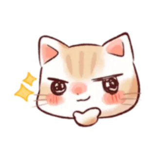 😏 кот, наклейка, милый, думающий, самодовольный, животное whatsapp sticker