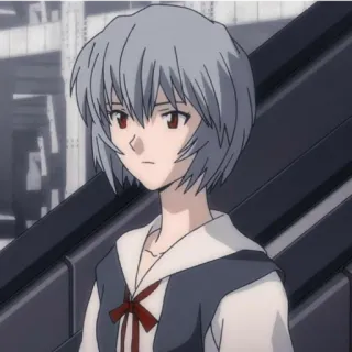 📓 Rei Ayanami Neon Genesis Evangelion anime, manga, eva, roboter, rei ayanami, evangelion, nerv whatsapp sticker