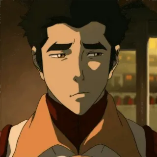 😞 Mako The Legend of Korra Mako, The Legend of Korra, firebender, anime, cartoon, character telegram sticker