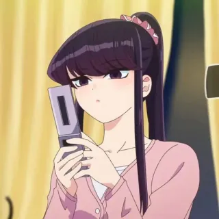 🖤 Komi Shouko Komi Can't Communicate Anime, Manga, Lindo, Chica, Tímida, Comunicación telegram sticker
