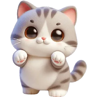 👹 gato, gatito, lindo, animal, mascota, dibujo animado telegram sticker
