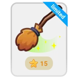 🎁 limited miotła, magia, edycja limitowana, gwiazdy, złoto whatsapp sticker