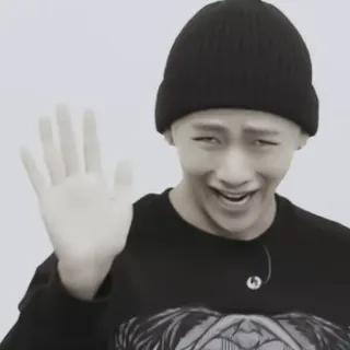 🥡 homme, personne, noir et blanc, portrait, souriant, chapeau telegram sticker