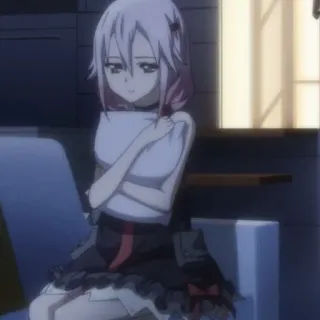 🌸 Inori Yuzuriha Guilty Crown Anime, Dziewczyna, Inori Yuzuriha, Guilty Crown, Postać, Kobieta telegram sticker