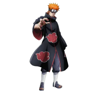 🥵 Pain Naruto อนิเมะ, นินจา, ผู้ร้าย, แสงอุษา (Akatsuki) whatsapp sticker