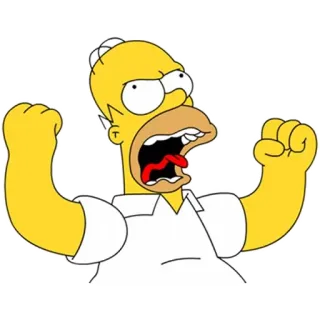 😡 Homer Simpson The Simpsons Homer, I Simpson, arrabbiato, cartone animato, esasperato, contrariato telegram sticker