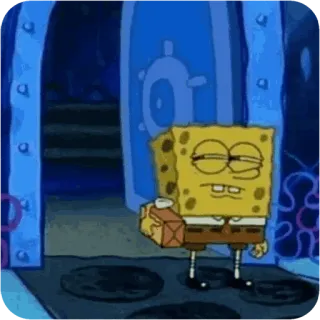 😴 SpongeBob SquarePants spongebob, spongebob squarepants, cartoon, funny, meme, nickelodeon whatsapp sticker