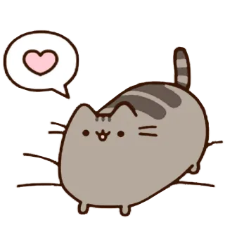 💓 Pusheen 猫, かわいい, 愛, ハート, 動物, アニメ telegram sticker
