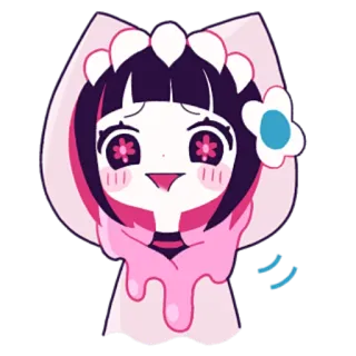 😉 Animé, Dessin animé, Mignon, Personnage, Autocollant, Kawaii whatsapp sticker