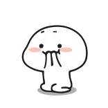 😂 carino, cartone animato, kawaii, timido, emoticon, adesivo whatsapp sticker