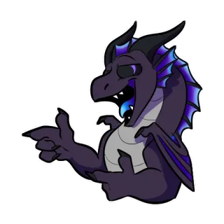 👈 dragão, roxo, desenho animado, animal, fantasia, criatura, fofo telegram sticker