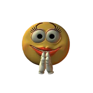 👄 Emoji, sorridente, felice, femmina, carino telegram sticker