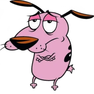 😏 Courage Courage the Cowardly Dog Cartoon, Courage, Dog, Cowardly, Courage the Cowardly Dog telegram sticker