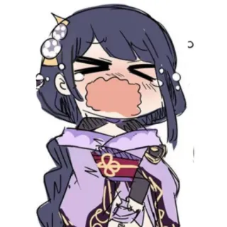 🏖 Raiden Shogun Genshin Impact raiden shogun, genshin impact, anime, video game, character, cute, sticker telegram sticker