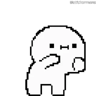 👊 schattig, pixel art, dansen, geanimeerd telegram sticker