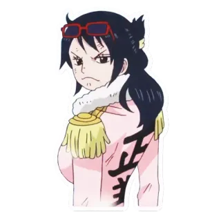😒 正義 Anime, Manga, Kobieta, Sprawiedliwość, Marynarka, Postać, Zły telegram sticker