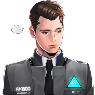 🙁 Connor Detroit: Become Human ...... android, science fiction, video game, RK800, cyberpunk telegram sticker