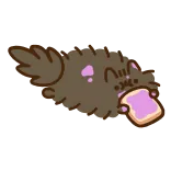 🍴 Katze, Toast, süß, Aufkleber, Essen, Tier telegram sticker