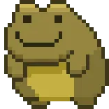 🐸 лягушка, пиксель арт, видеоигра, мем whatsapp sticker