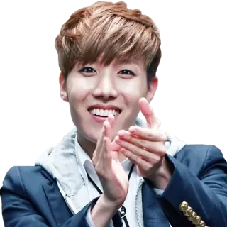 👏 persona, uomo, sorridente, coreano, bello, felice, celebrità whatsapp sticker