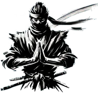 🥷 Ninja, Guerrero, Artes Marciales, Katana, Asesino, Sigilo whatsapp sticker