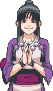 🙏 Maya Fey Ace Attorney anime, video game, character, girl telegram sticker