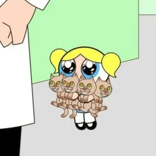 🐱 Bubbles Powerpuff Girls desenho animado, personagem, gato, fofo, animado, menina, As Meninas Superpoderosas, Florzinha telegram sticker