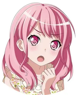 😤 anime, garota, cabelo rosa, fofa, mangá, desenho animado telegram sticker